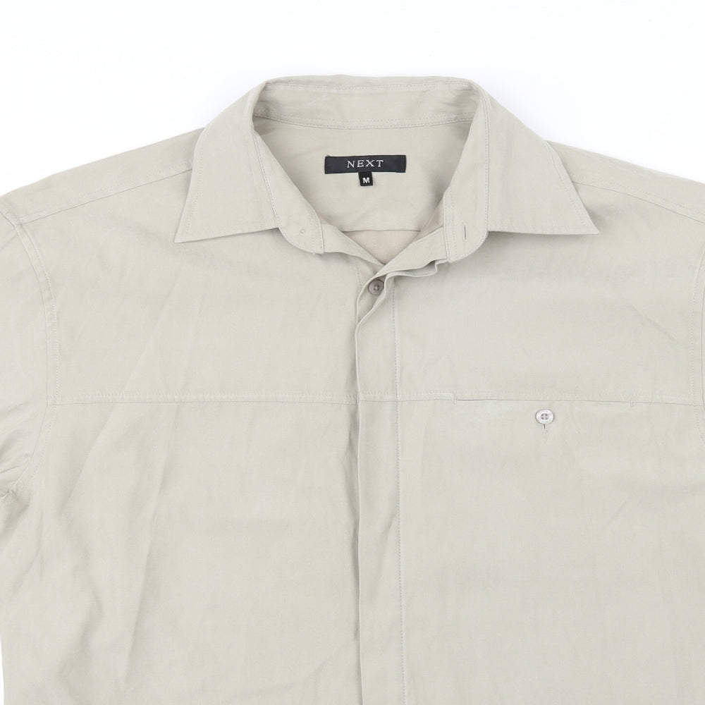 NEXT Mens Beige    Button-Up Size M
