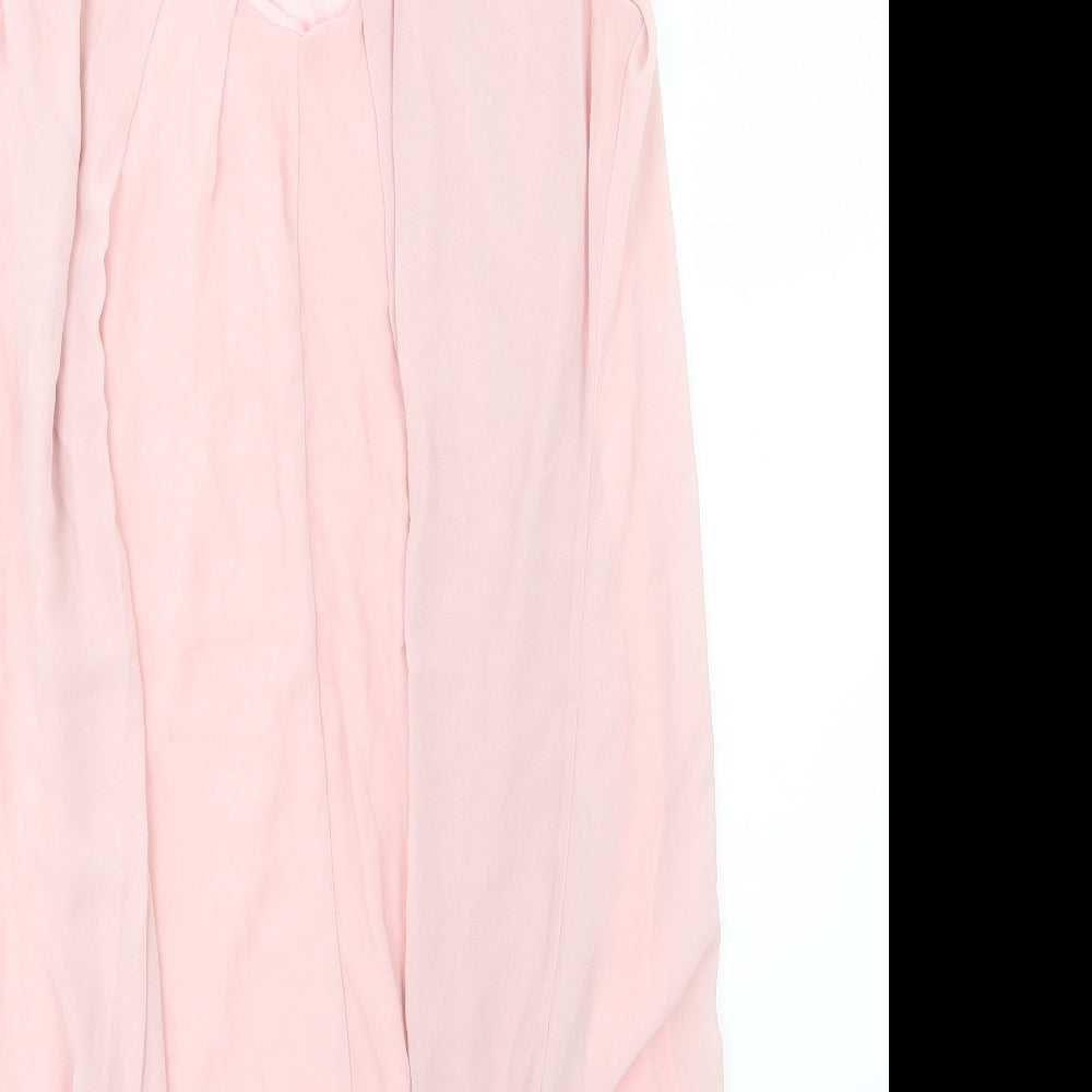 Quiz Womens Pink  Chiffon Slip Dress  Size L