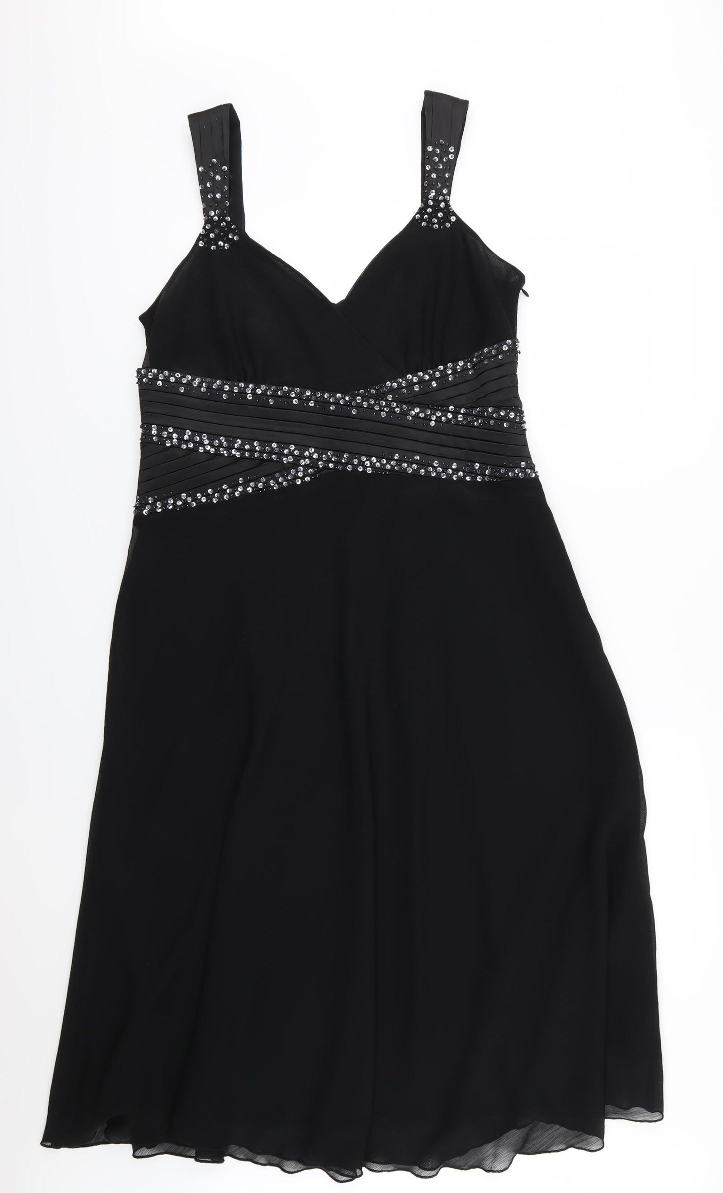 NEXT Womens Black  Chiffon A-Line  Size 16