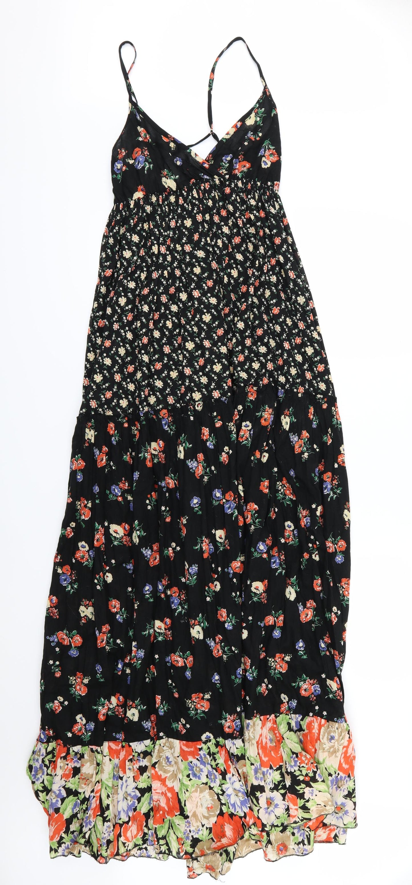Atmosphere Womens Black Floral Woven Maxi  Size 10