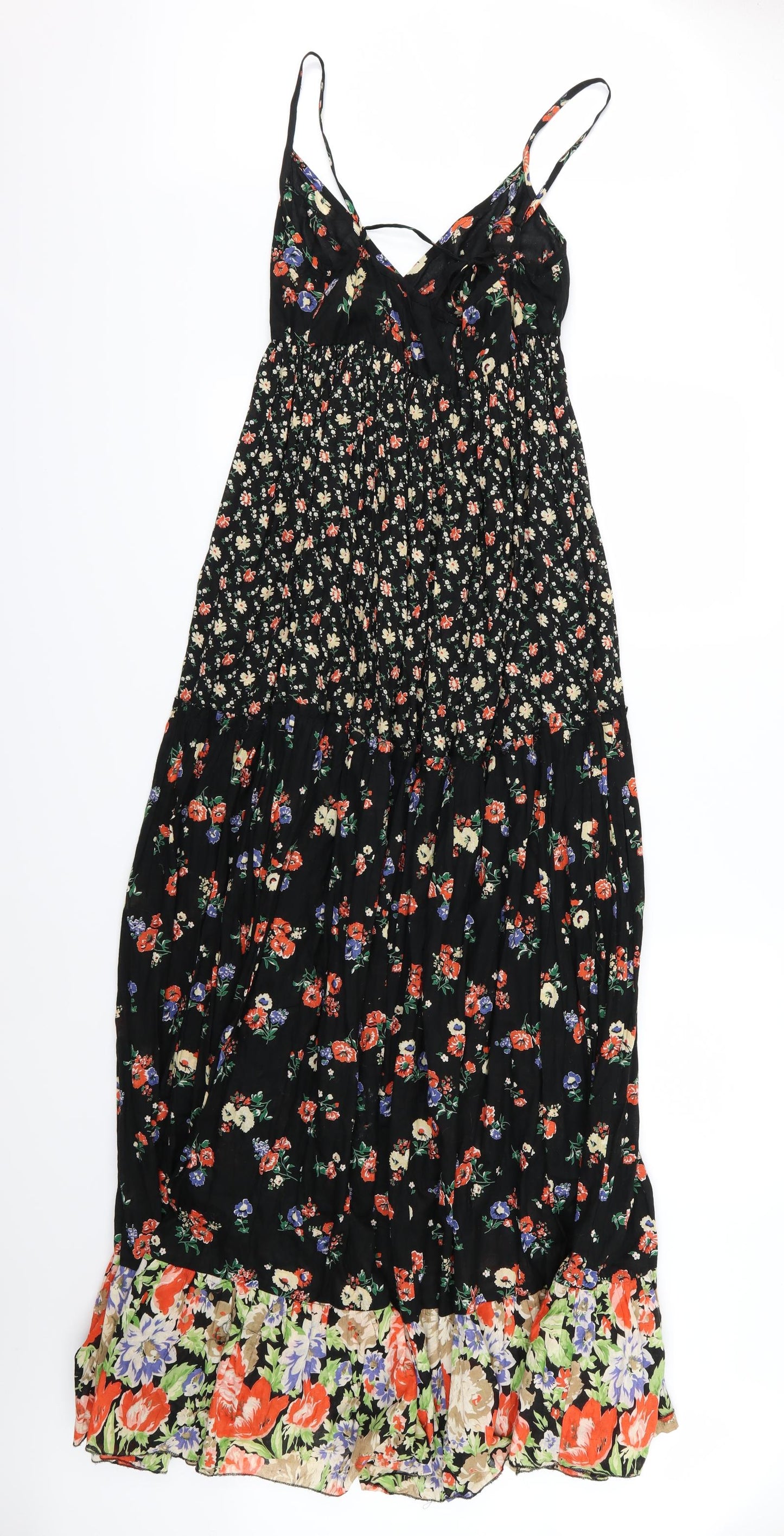 Atmosphere Womens Black Floral Woven Maxi  Size 10