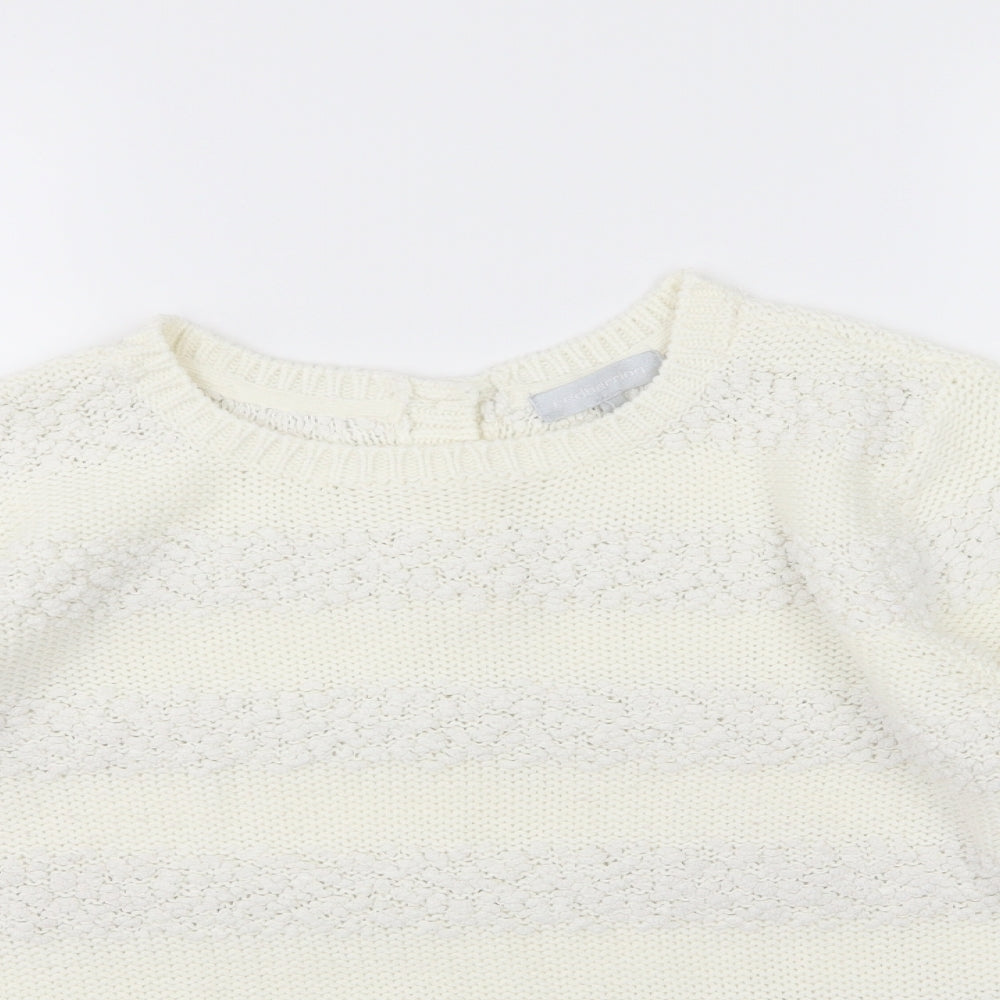 Red Herring Womens Ivory Striped Knit Pullover Jumper Size 18