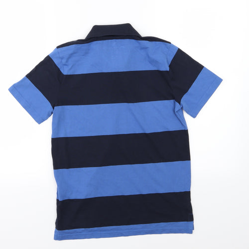 abercrombie kids Boys Blue Striped Jersey Basic Polo Size 13-14 Years
