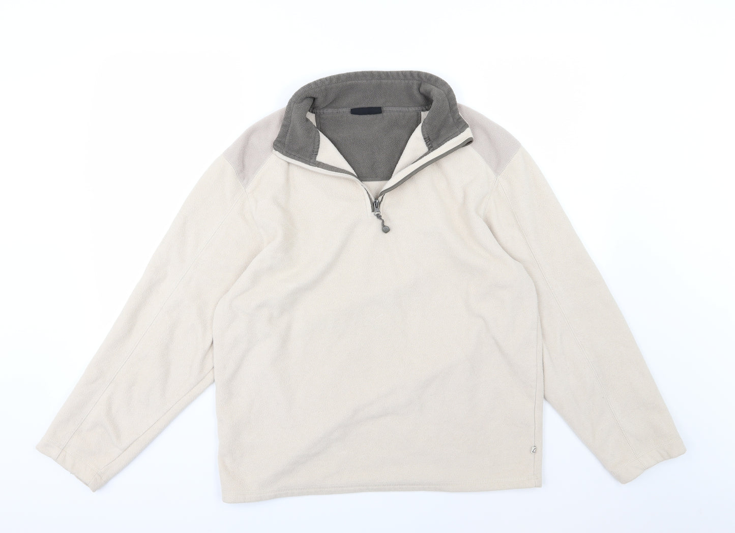 Cedar Wood State Mens Beige  Fleece Jacket  Size M