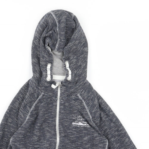 NEXT Boys Blue Striped Jersey Full Zip Hoodie Size 9 Years
