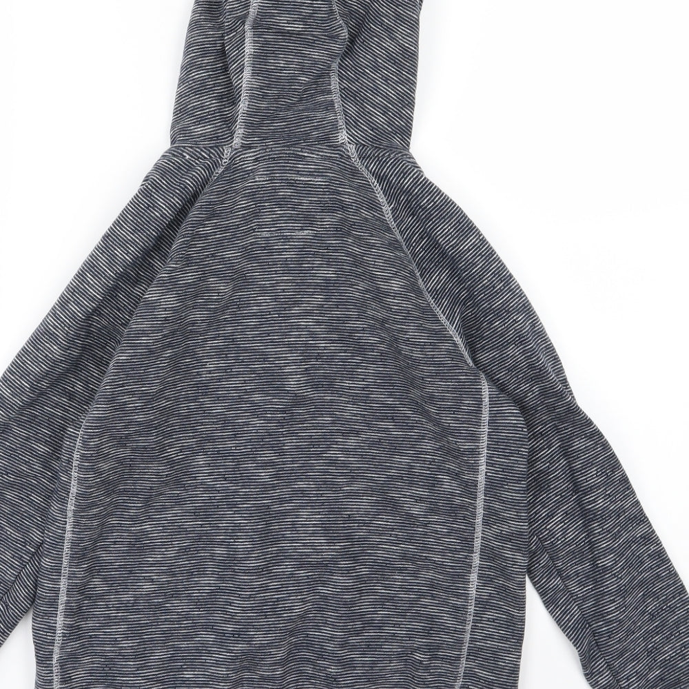 NEXT Boys Blue Striped Jersey Full Zip Hoodie Size 9 Years