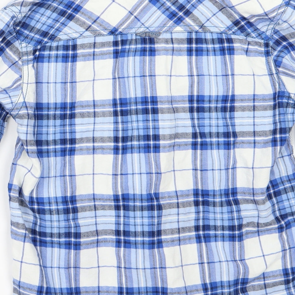 NEXT Boys Blue Striped Woven Basic Button-Up Size 10 Years