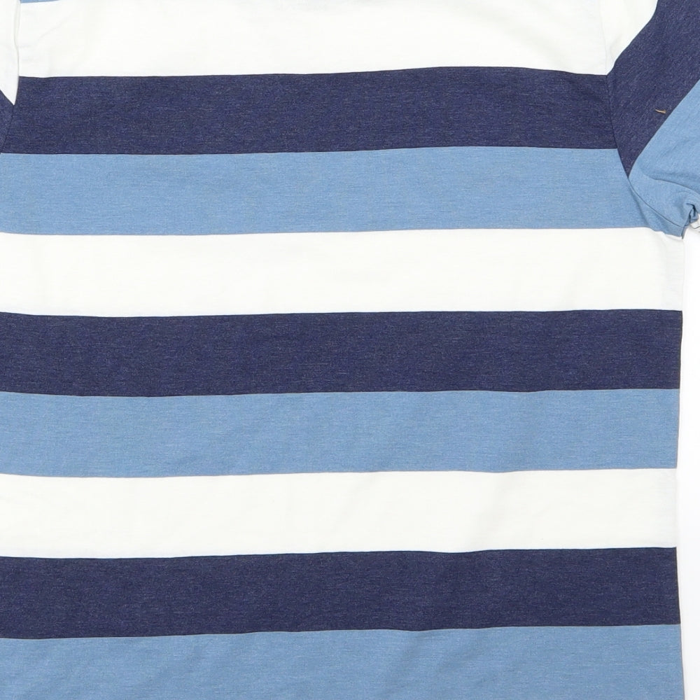 NEXT Boys Blue Striped Jersey Basic T-Shirt Size 13 Years