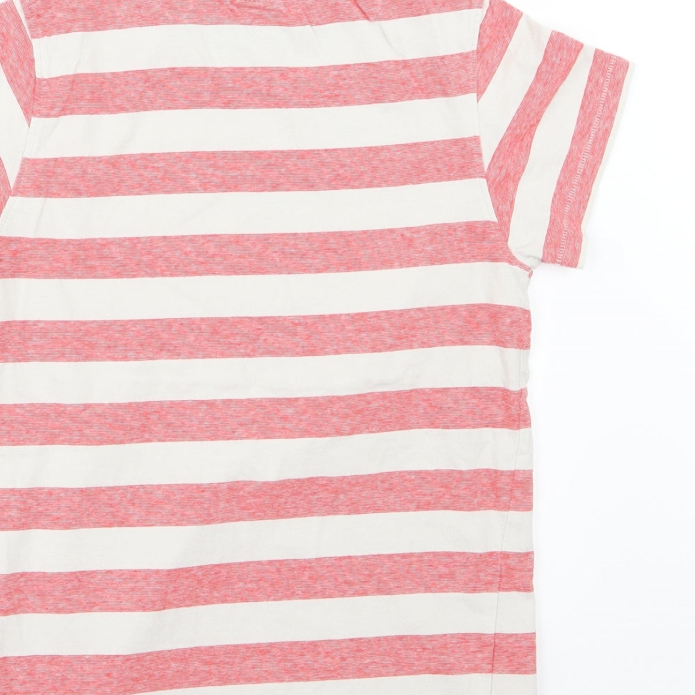 NEXT Boys Red Striped Jersey Basic T-Shirt Size 12 Years