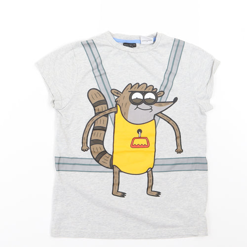 NEXT Boys Grey  Jersey Basic T-Shirt Size 11 Years  - Cartoon Network