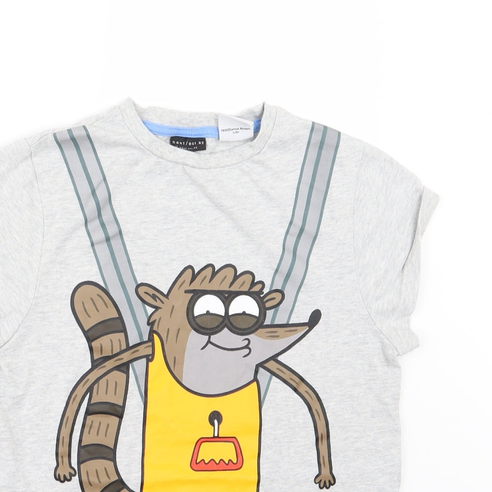 NEXT Boys Grey  Jersey Basic T-Shirt Size 11 Years  - Cartoon Network