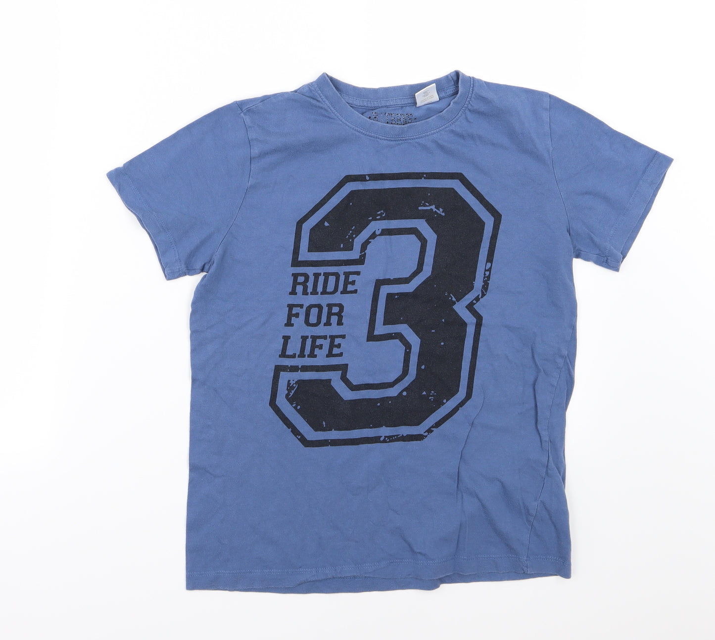 La Redoute Boys Blue  Jersey Basic T-Shirt Size 12 Years  - ride for life