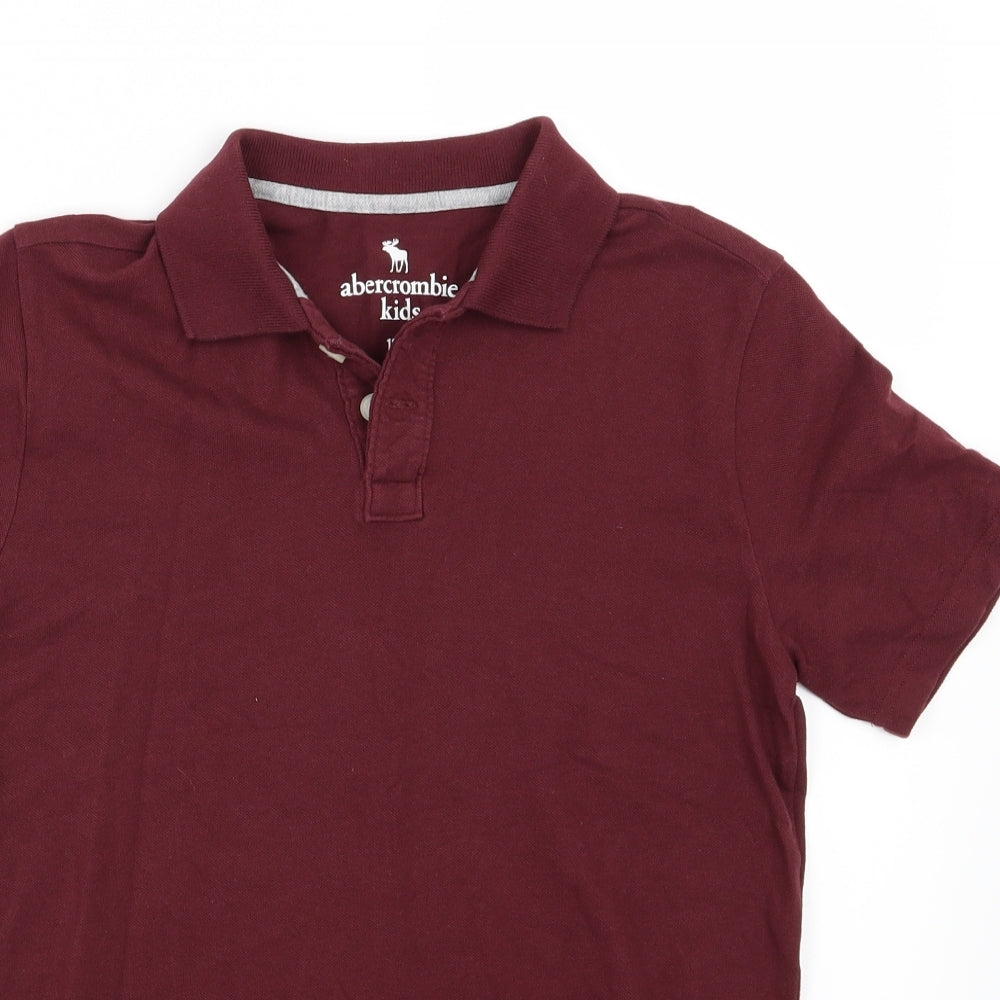 abercrombie kids Boys Red   Basic Polo Size 13-14 Years  - Burgundy