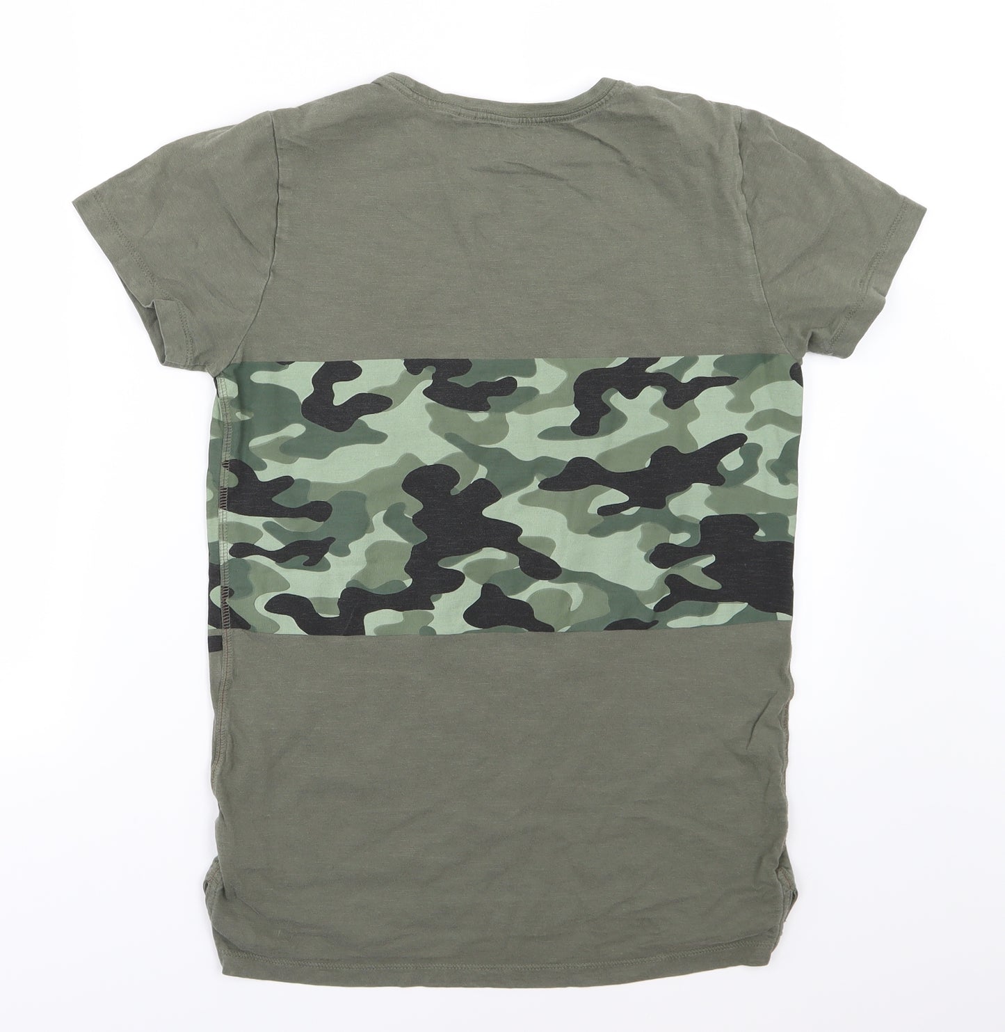 NEXT Boys Green Camouflage Jersey Basic T-Shirt Size 15 Years