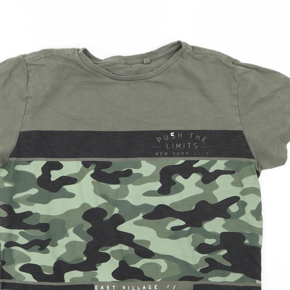 NEXT Boys Green Camouflage Jersey Basic T-Shirt Size 15 Years