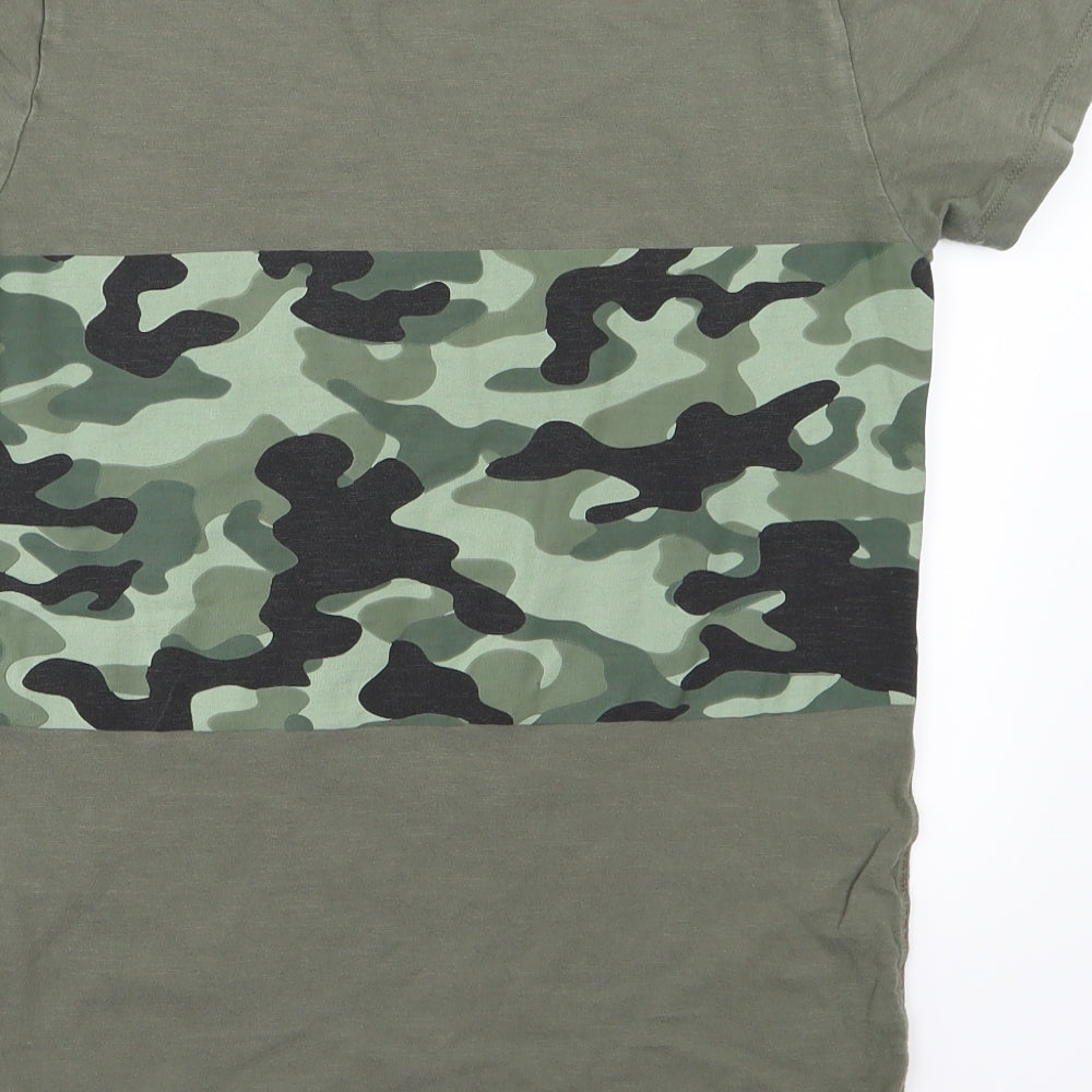 NEXT Boys Green Camouflage Jersey Basic T-Shirt Size 15 Years