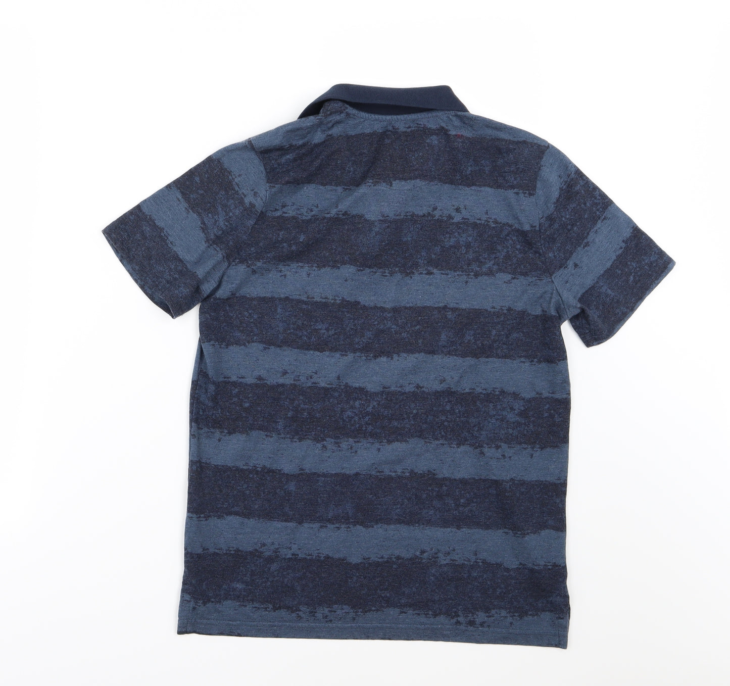 abercrombie kids Boys Blue Striped Jersey Basic Polo Size 13-14 Years