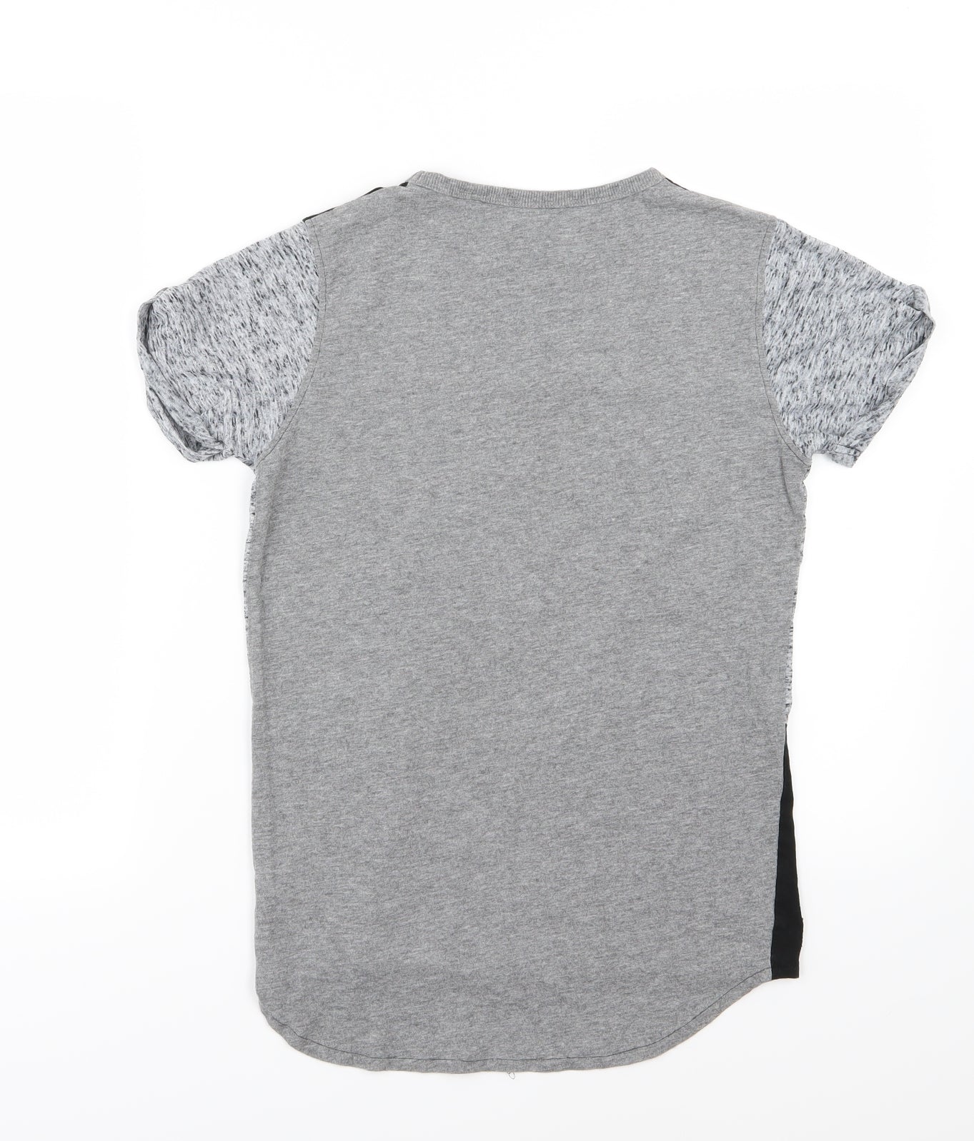NEXT Boys Grey Striped Jersey Basic T-Shirt Size 12 Years