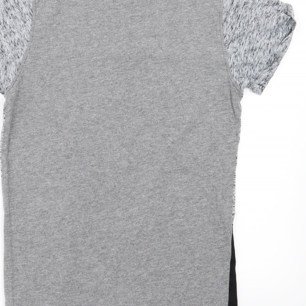 NEXT Boys Grey Striped Jersey Basic T-Shirt Size 12 Years