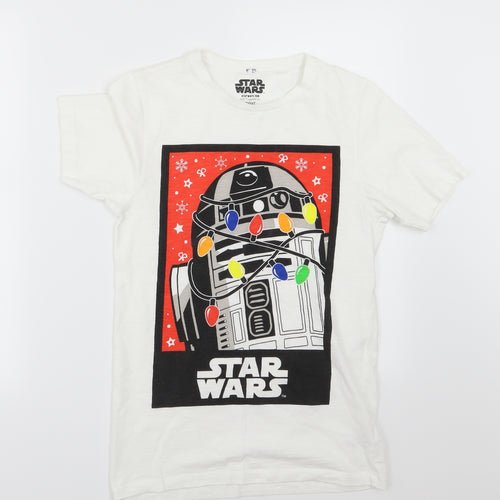 NEXT Mens White  Jersey  T-Shirt Size XS  - Star Wars Christmas