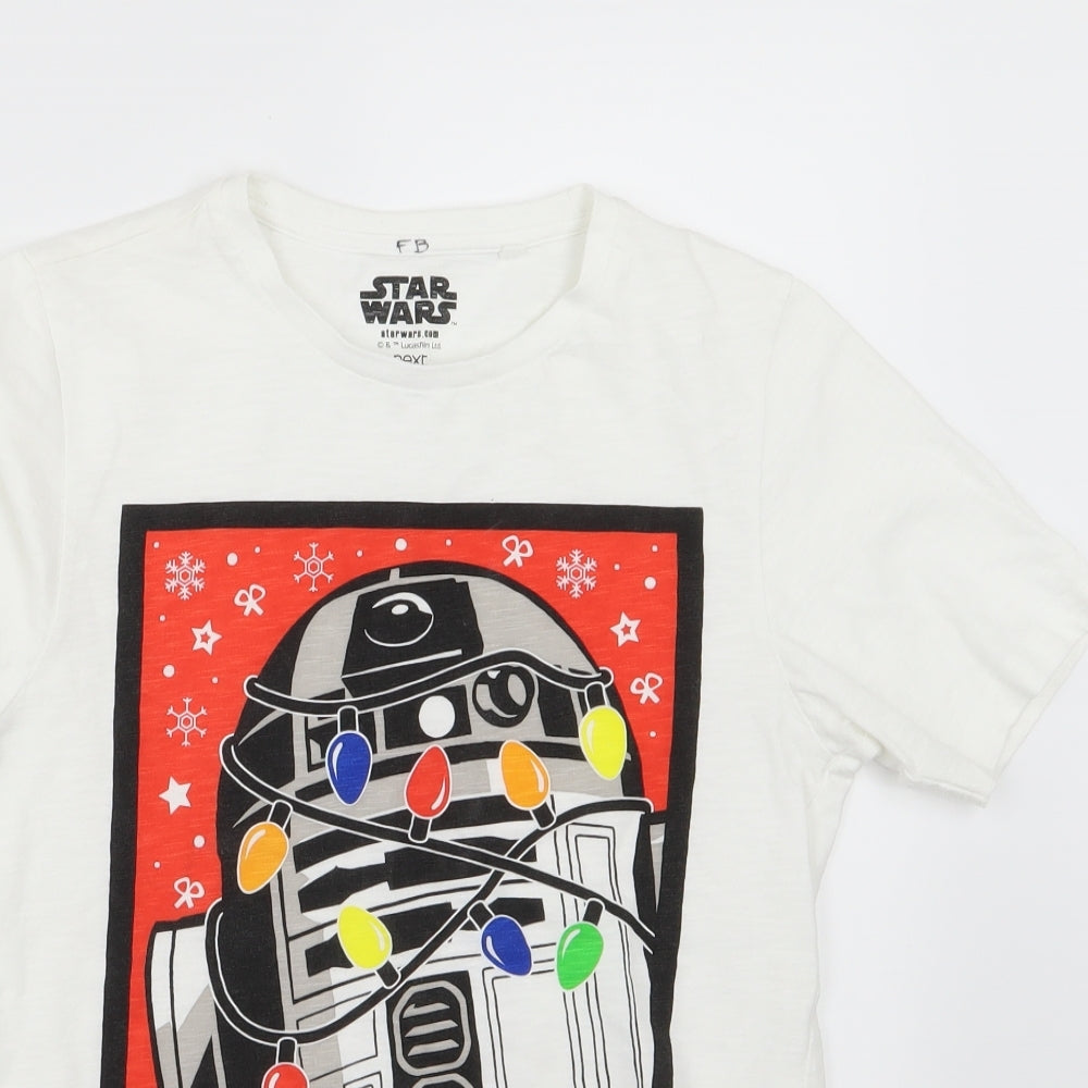 NEXT Mens White  Jersey  T-Shirt Size XS  - Star Wars Christmas