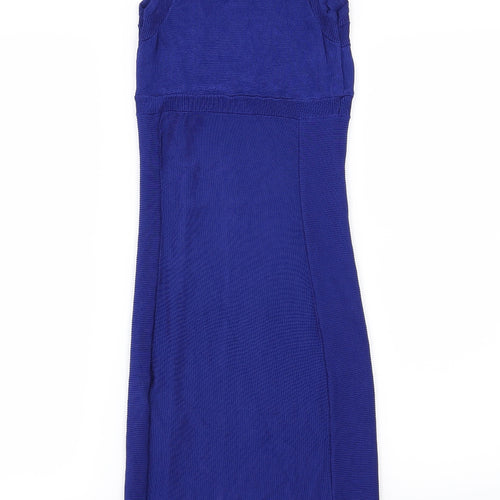 H&M Womens Blue  Knit Jumper Dress  Size XS