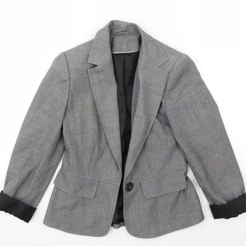 Dorothy Perkins Womens Grey   Jacket Blazer Size 6