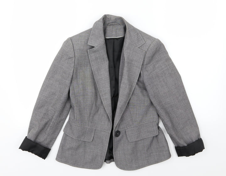 Dorothy Perkins Womens Grey Jacket Blazer Size 6
