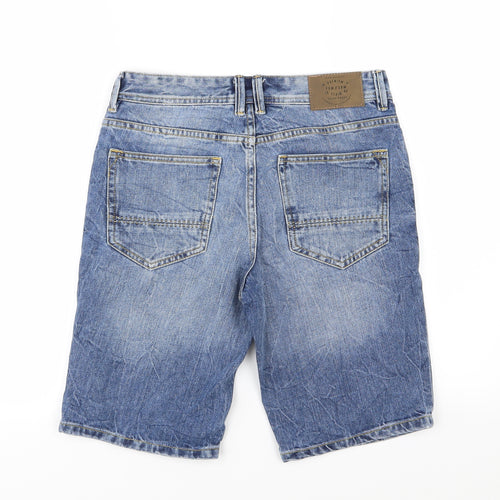 George Mens Blue  Denim Chino Shorts Size 30