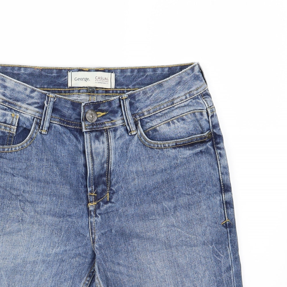 George Mens Blue  Denim Chino Shorts Size 30