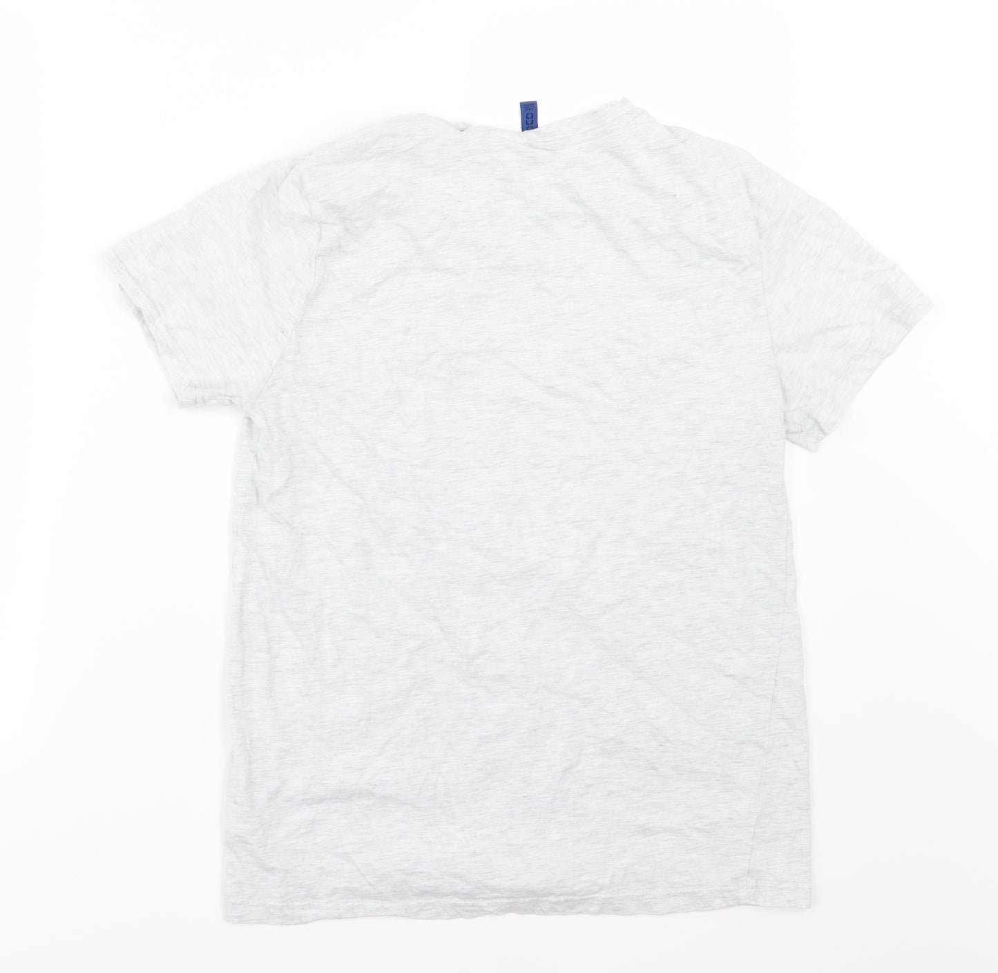 Divided by H&M Mens Grey  Jersey  T-Shirt Size S