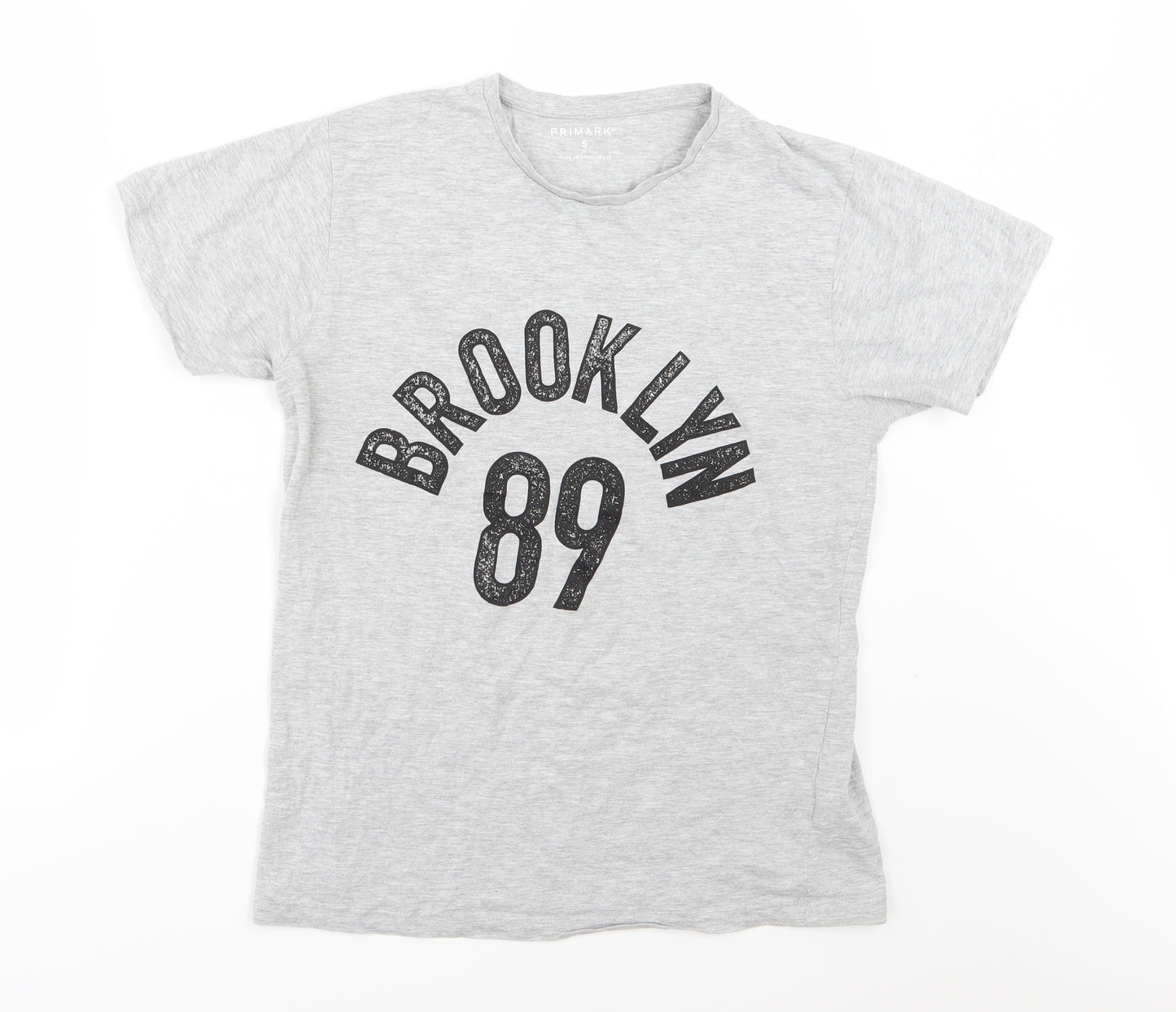 Primark Mens Grey  Jersey  T-Shirt Size S  - Brooklyn