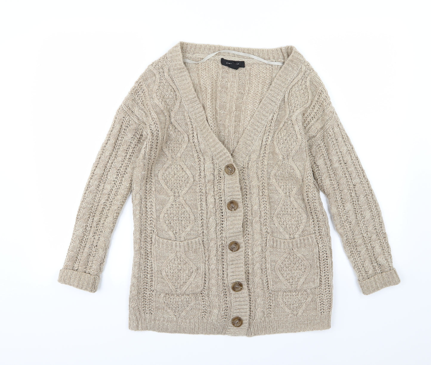 Atmosphere Womens Brown  Knit Cardigan Jumper Size 6