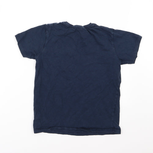 NEXT Boys Blue Striped Jersey Basic T-Shirt Size 10 Years