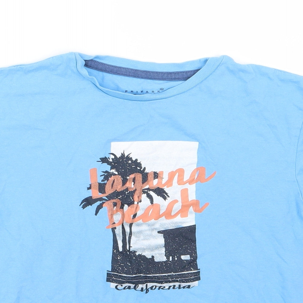Primark Boys Blue  Jersey Basic T-Shirt Size 11-12 Years  - Laguna Beach