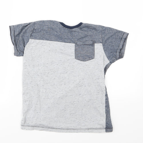NEXT Boys Blue Striped Jersey Basic T-Shirt Size 10 Years
