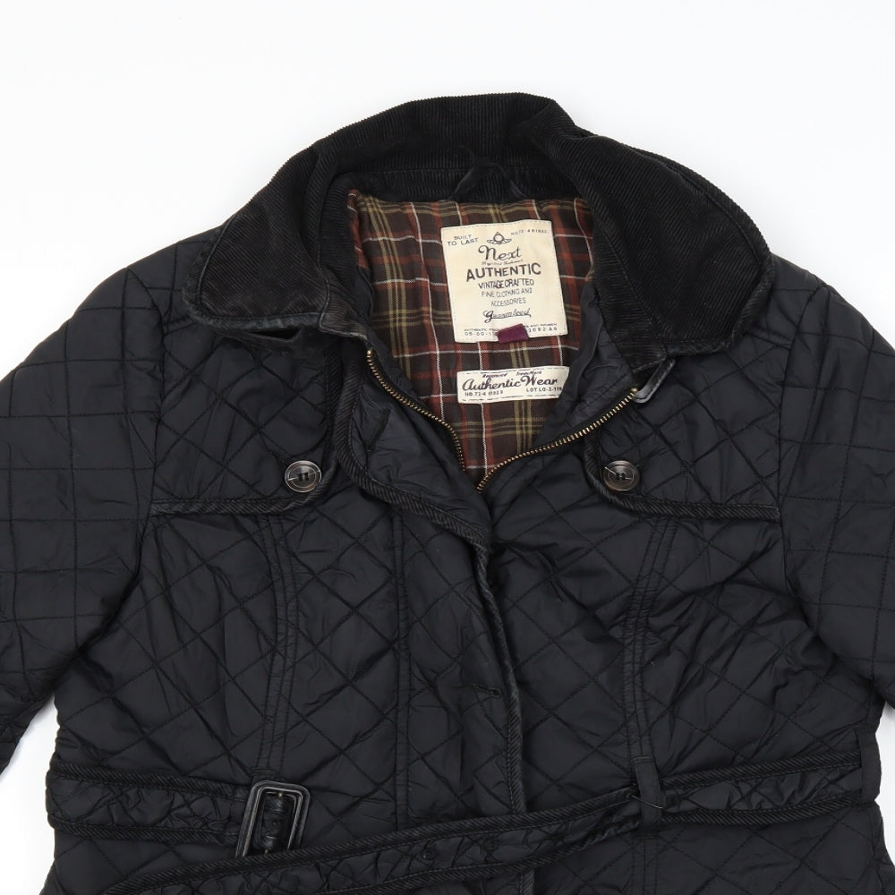 NEXT Womens Black   Quilted Coat Size 14