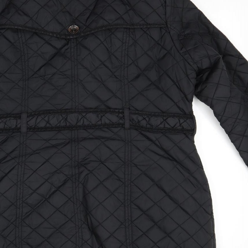 NEXT Womens Black   Quilted Coat Size 14