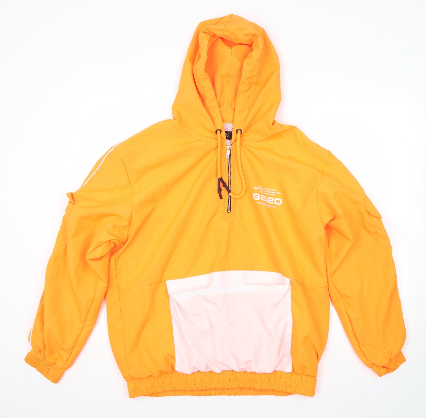 Boohoo Mens Orange   Windbreaker Coat Size M