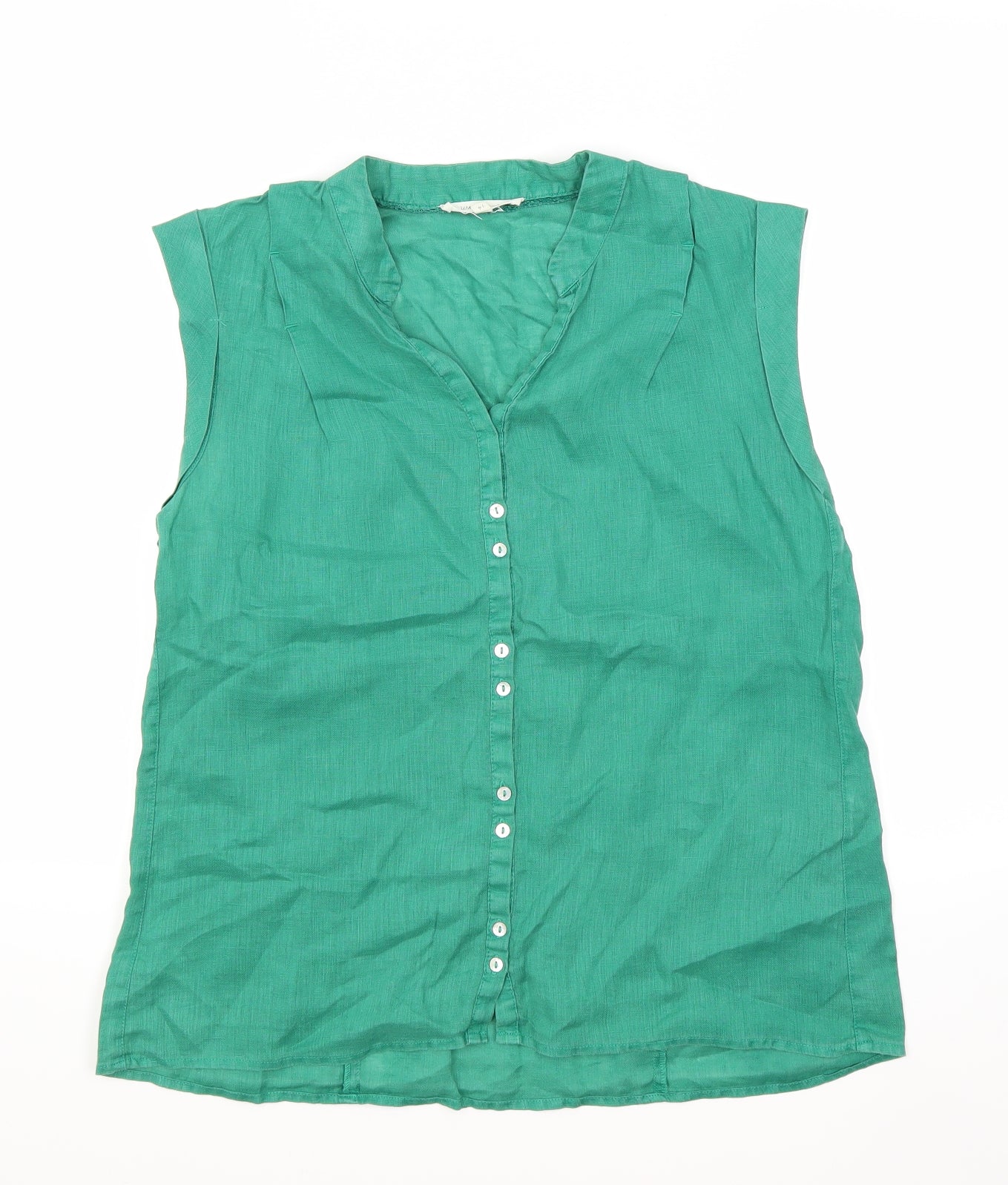 White Stuff Womens Green   Basic Button-Up Size 14
