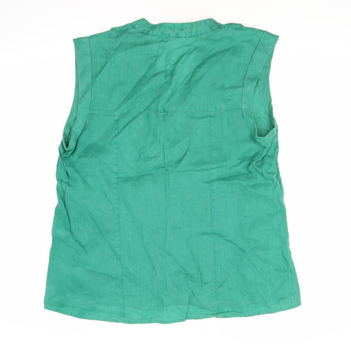 White Stuff Womens Green   Basic Button-Up Size 14