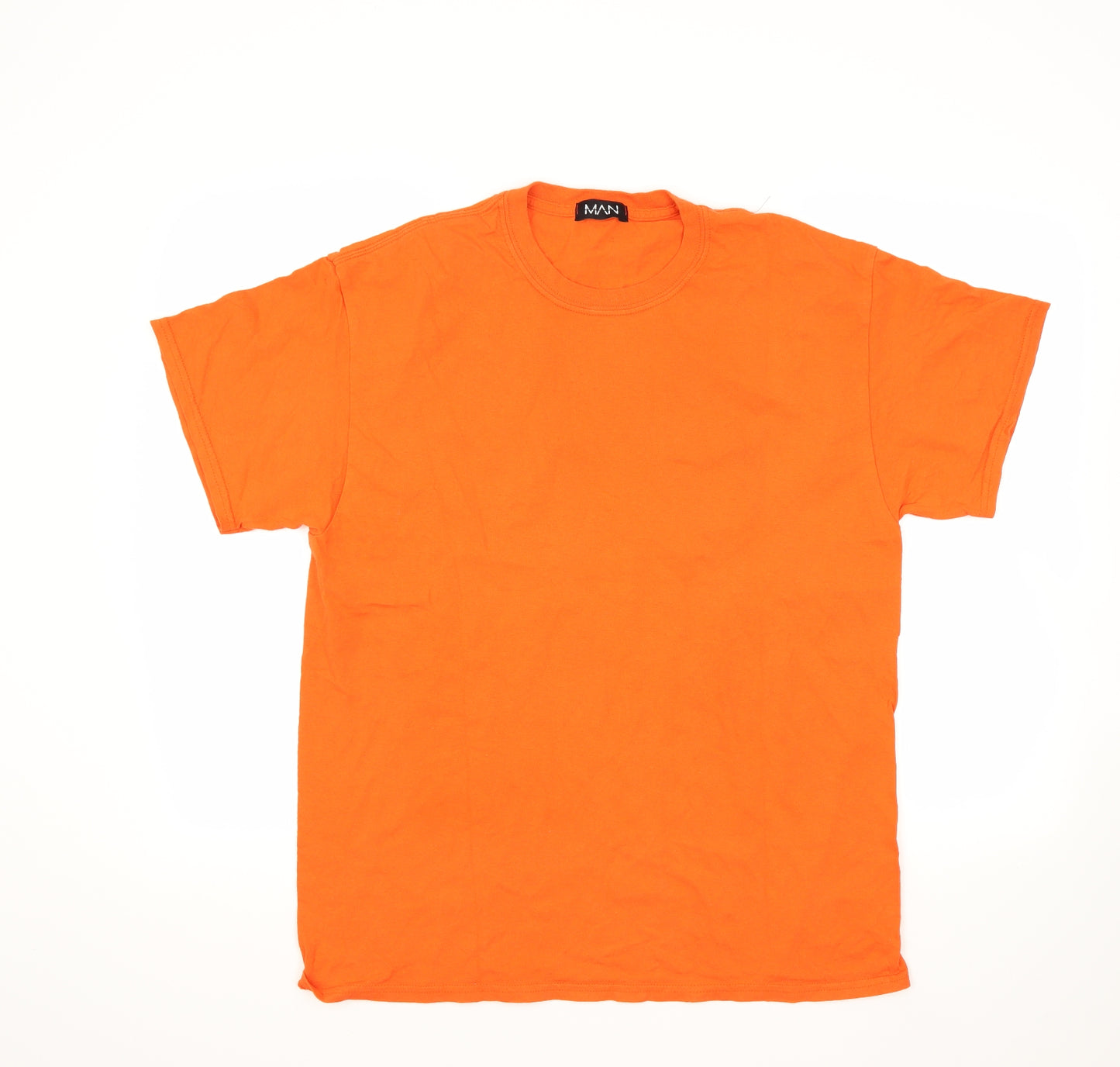 Boohoo Mens Orange    T-Shirt Size L