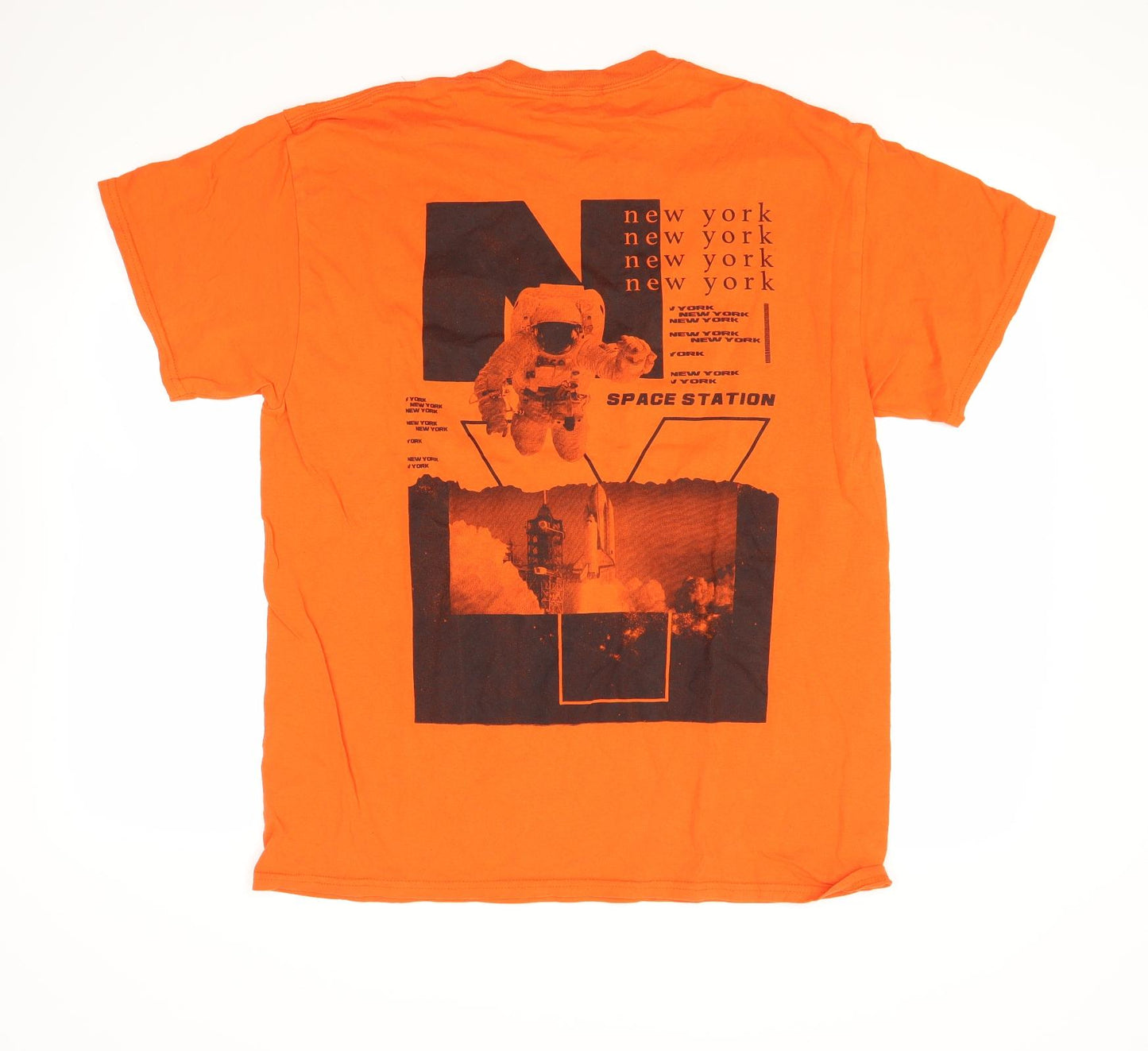 Boohoo Mens Orange    T-Shirt Size L