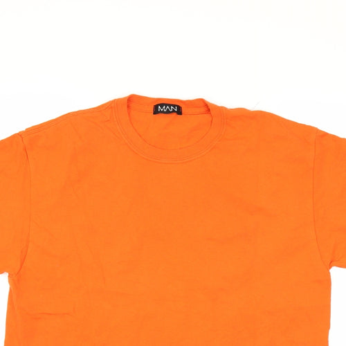Boohoo Mens Orange    T-Shirt Size L