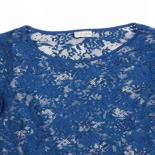 Marks and Spencer Womens Blue Floral  Basic Blouse Size 12