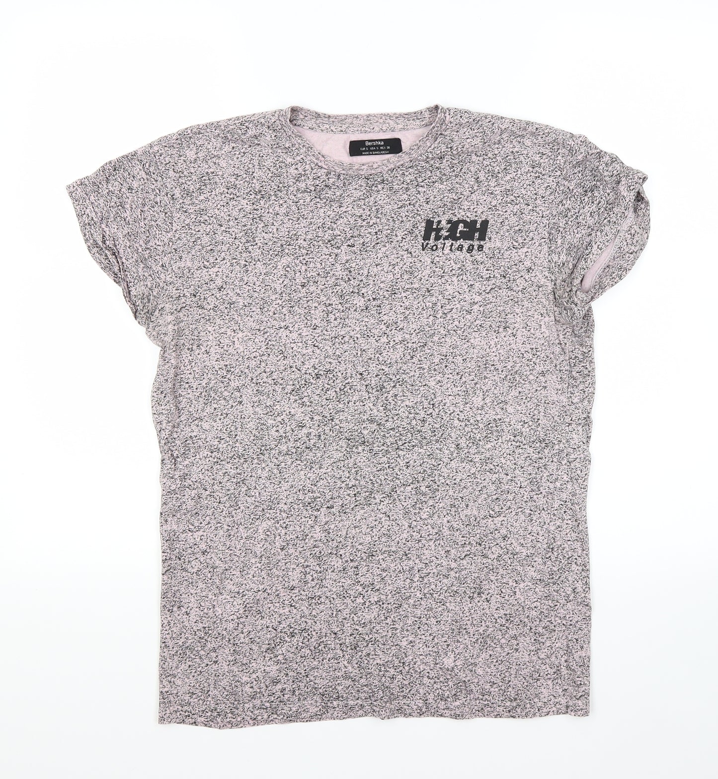 Bershka Mens Pink    T-Shirt Size S