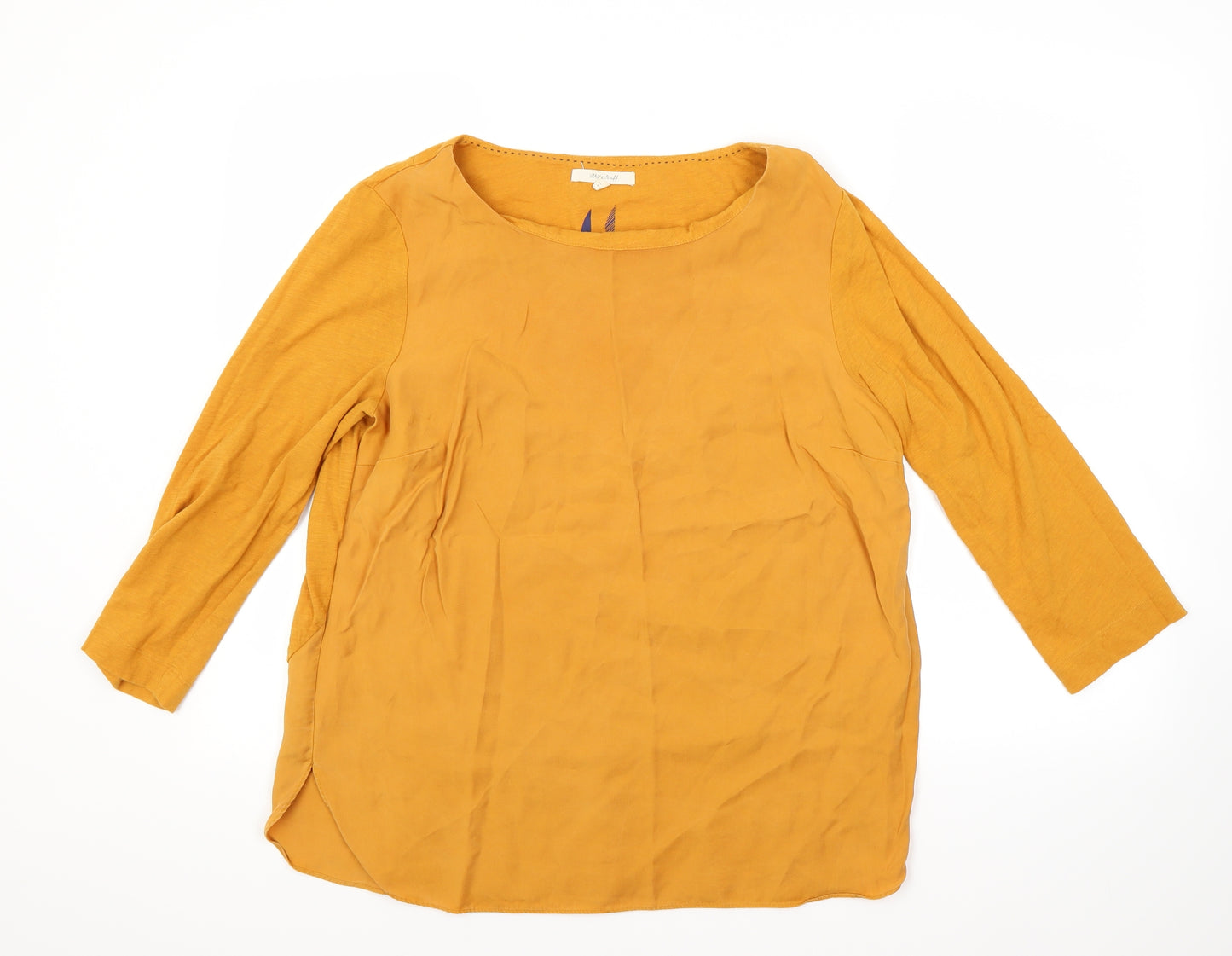 White Stuff Womens Yellow   Basic T-Shirt Size 14