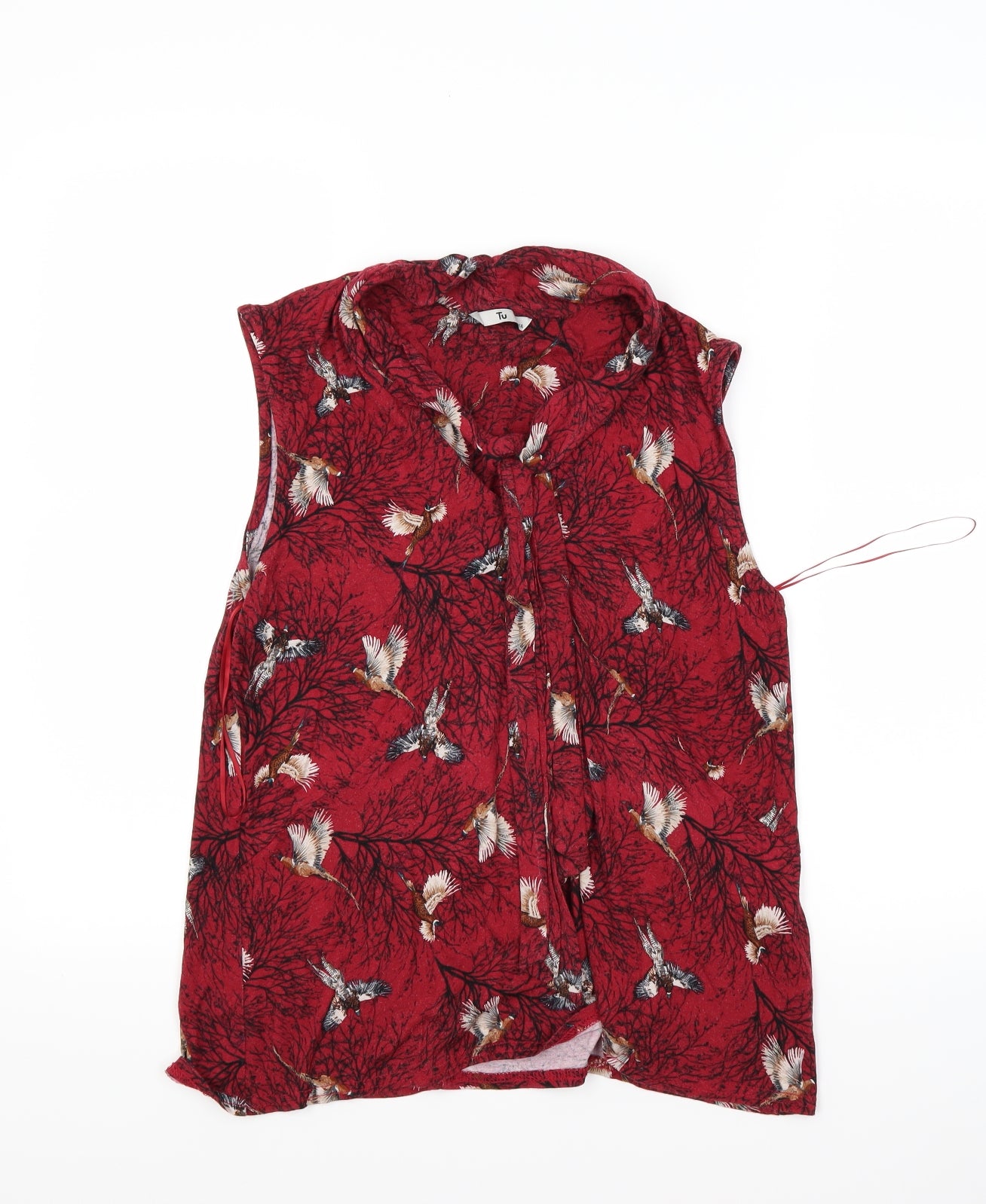TU Womens Red   Basic Blouse Size 14