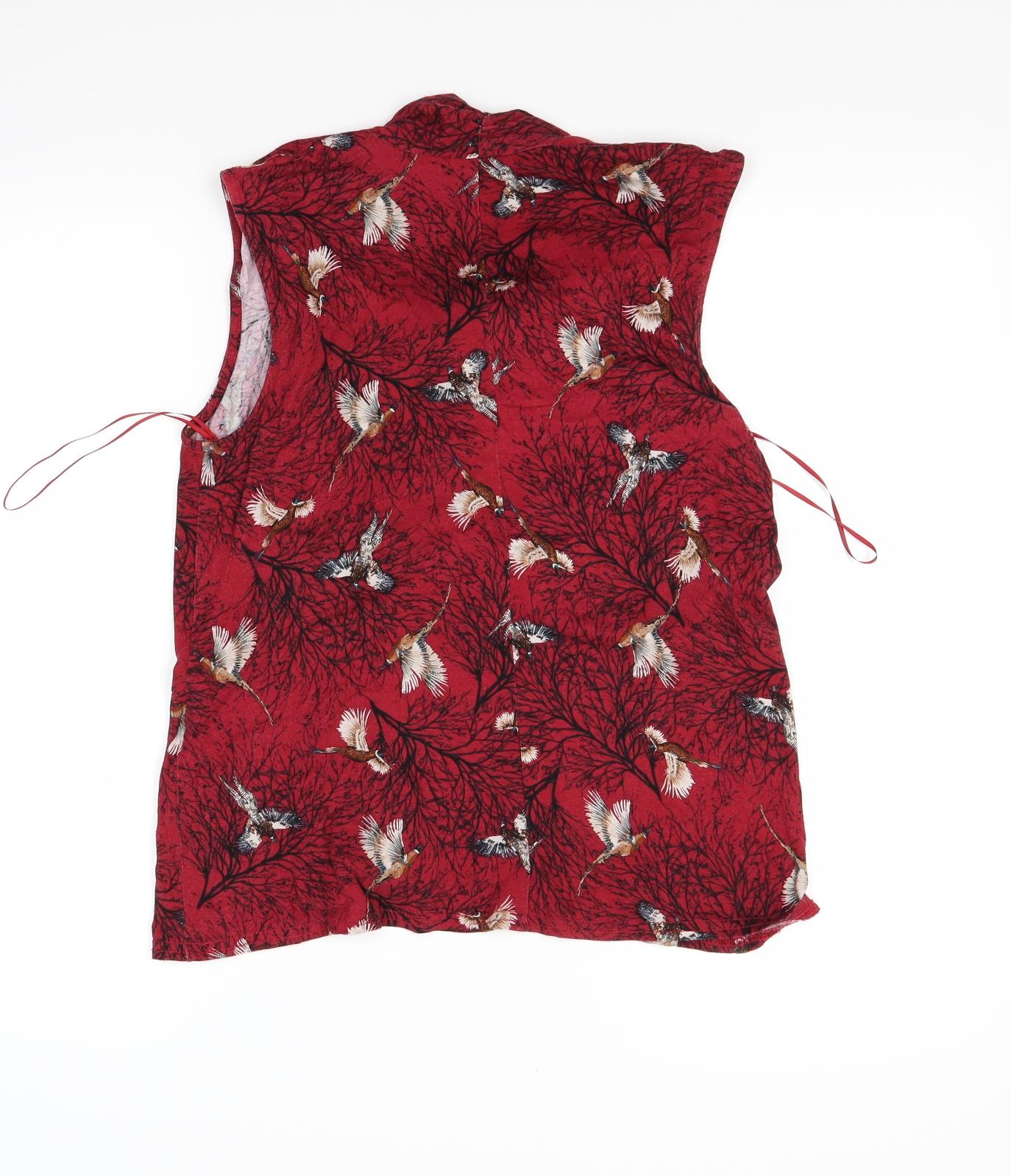 TU Womens Red   Basic Blouse Size 14