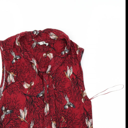 TU Womens Red   Basic Blouse Size 14